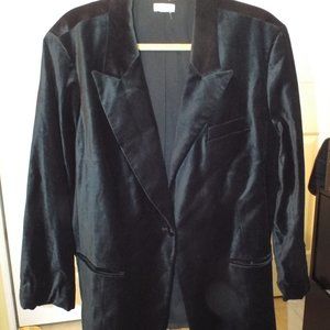 Black Velour Blazer by Chico's Plus Size